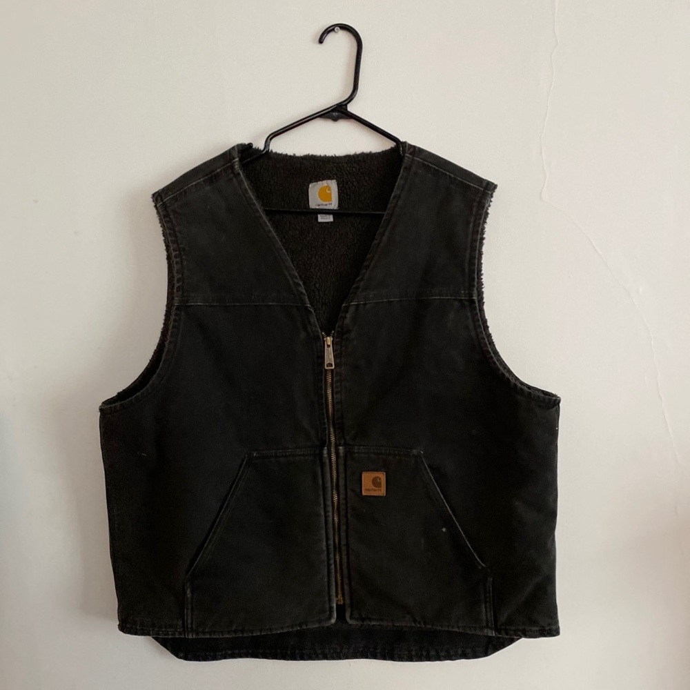 carhartt vintage sherpa lined vest